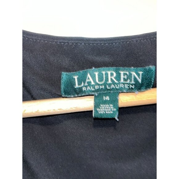 Lauren Ralph Lauren Faux Wrap Sleeveless Stretch Sheath Mini Dress Women's Size - Picture 4 of 10